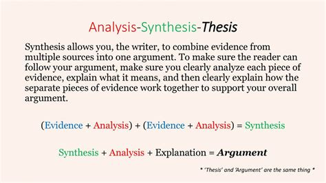 Analysis-Synthesis-Thesis - ppt download