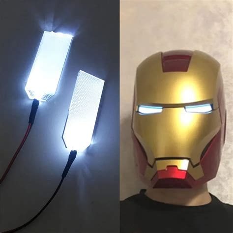 DIY LED Light Eyes Kits FOR 1:1 Iron Man Tony Stark Helmet Cosplay Eyes ...