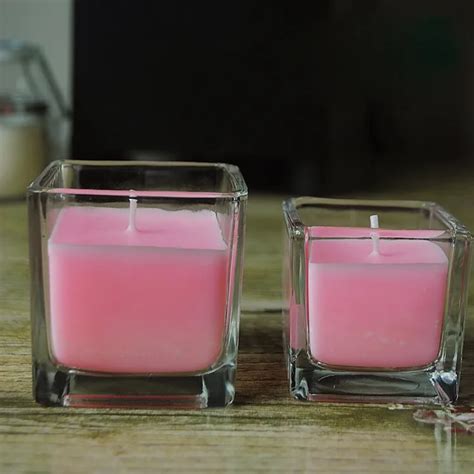 Candle Factory Supply Design Square Clear Glass Jar Natural Soy Scented Candle - Buy Soy Candle ...