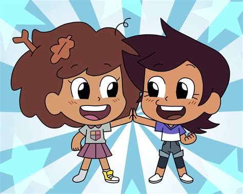 Chibi Anne and Luz by Deaf-Machbot on DeviantArt | Owl house, Amphibia fanart, Cartoon crossovers