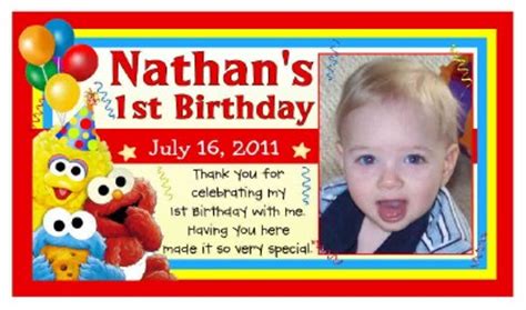 12 BABY SESAME STREET 1st BIRTHDAY PARTY FAVORS MAGNETS | eBay
