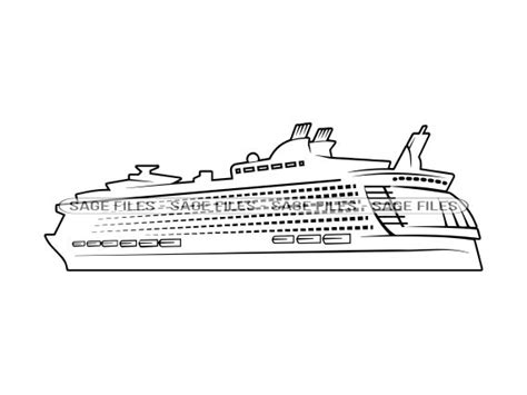 Cruise Ship Outline 8 SVG Cruise Ship SVG Cruise Ship - Etsy