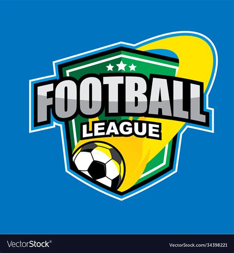 Football league logo Royalty Free Vector Image