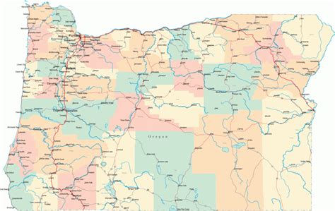Oregon Road Map Printable - Printable Maps