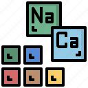 Chemistry, education, elements, periodic, science, table icon ...