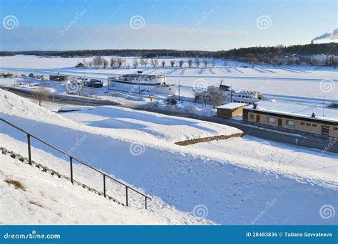 Finland. Lappeenranta Harbor in Winter Stock Photo - Image of winter ...