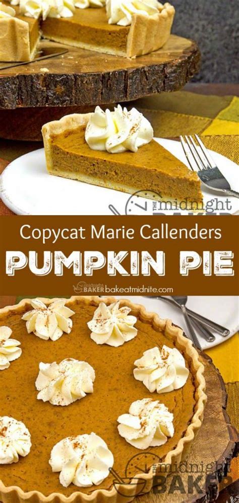 Copycat Marie Callender's Pumpkin Pie - The Midnight Baker