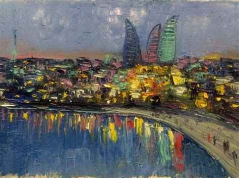 "The lights of the baku" | Artwork, Art, Painting