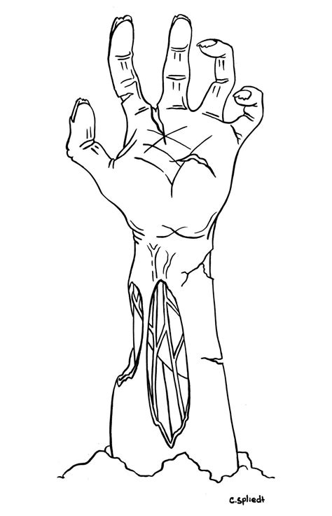 Zombie drawings, Zombie hand, How to draw hands