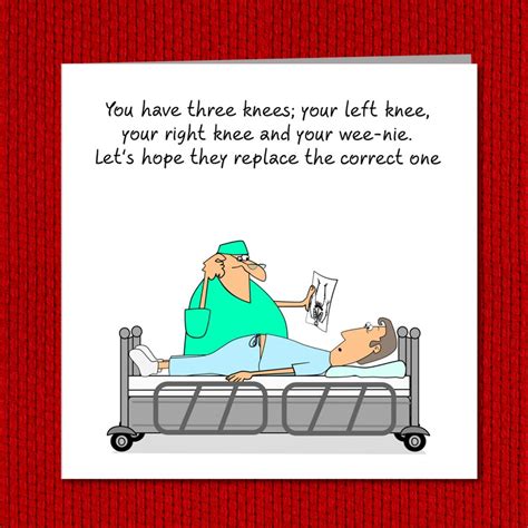 Funny Knee Replacement Surgery Card Get Well Soon Card | Etsy