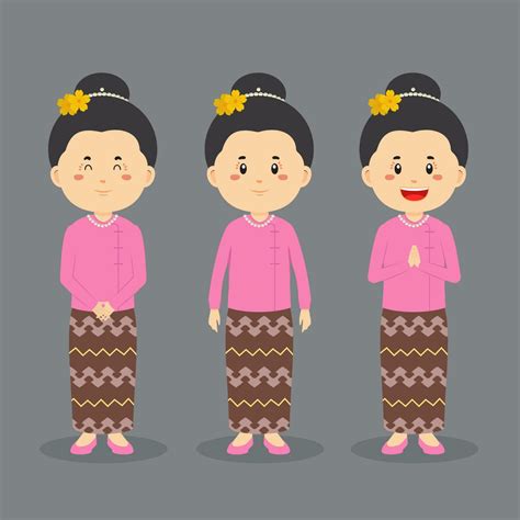 Myanmar Character with Various Expression 23832428 Vector Art at Vecteezy