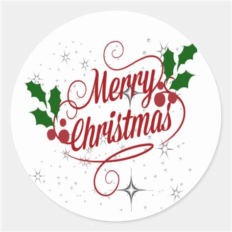 Merry Christmas Sticker Sheet | Zazzle.com