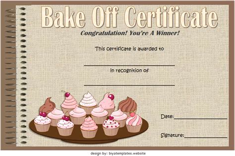 Free Printable Bake Off Certificates within Bake Off Certificate Template – Best Templates Ideas