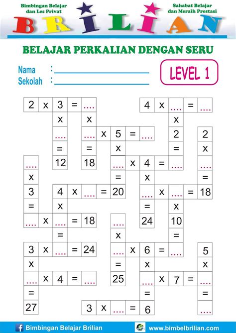 Soal Perkalian: Belajar Matematika dengan Mudah | Mathematics worksheets, Math worksheets, Kids ...