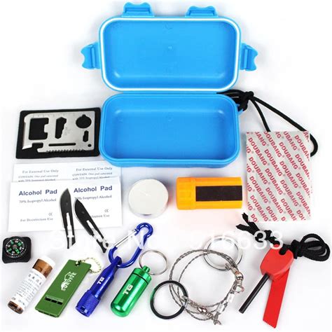 Free shipping14 in 1 waterproof case Personal earthquake Survival kit ...