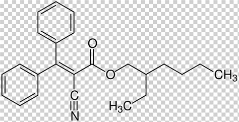 Octocrylene Sunscreen Octyl methoxycinnamate Structural formula ...