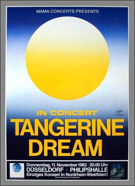 Tangerine Dream Concert Poster (1982) | Musica, Arte y musica, Cartel