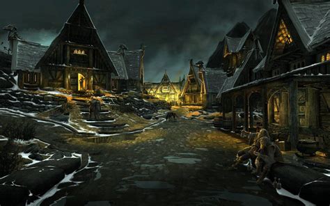 Whiterun Streets by Ray Lederer : ImaginaryTamriel | Пейзажи, Живописные пейзажи, Таинственные места