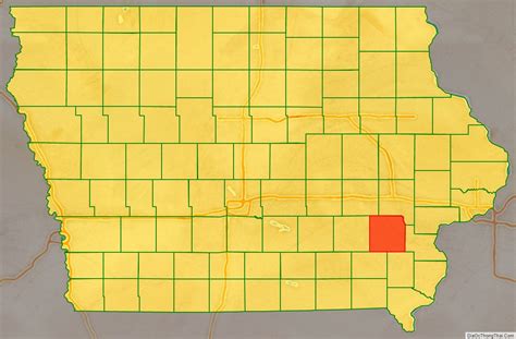 Map of Washington County, Iowa - Địa Ốc Thông Thái