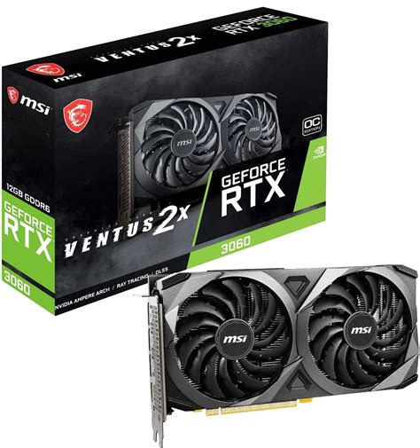 MSI GeForce RTX 3060 VENTUS 2X OC 12GB GDDR6 192-bit PCIe 4.0 Desktop ...