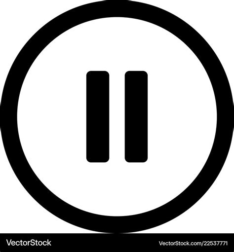 Pause icon button symbol Royalty Free Vector Image