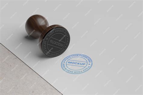 Premium PSD | Rubber stamp logo mockup