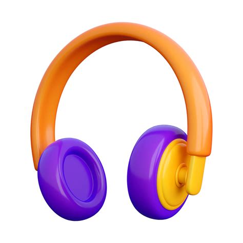 3d wireless headphones. Music, game trendy color plastic concept. High quality isolated 3d ...