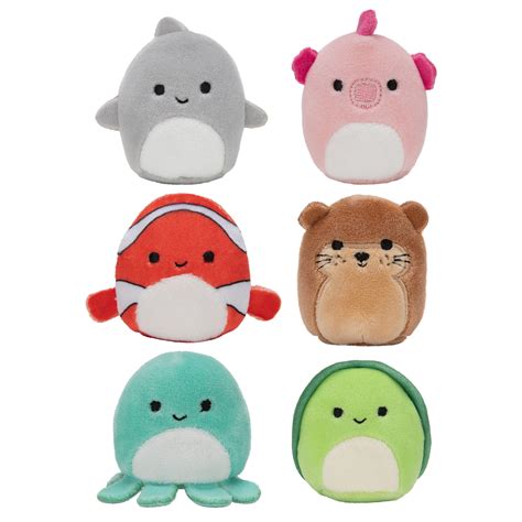 TV & Movie Character Toys Toys & Hobbies Squishmallows Squishville Sealife Squad 2" Mini Plush 6 ...