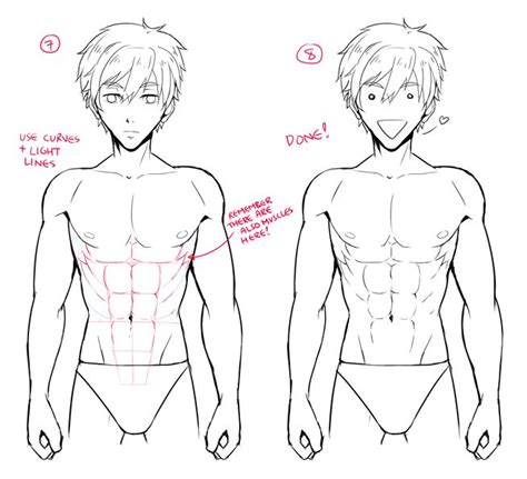 How To Draw Anime Guy Abs Strangely i don t really follow my tutorials xp