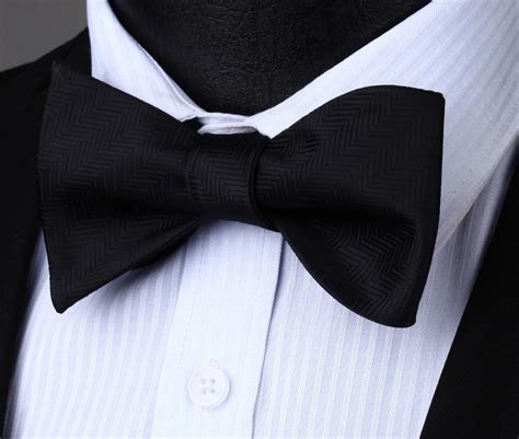 BS704L Black Houndstooth Bowtie Men Cotton Party Classic Wedding Self Bow Tie-in Men's Ties ...