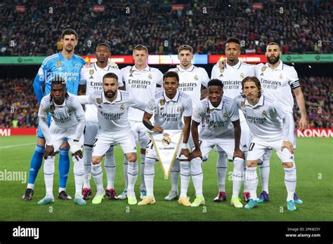 BARCELONA, SPAIN - APRIL 5: players of Real Madrid during the Semi ...