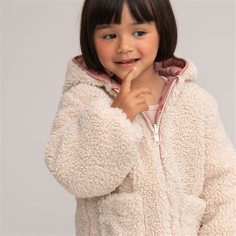 Les signatures - recycled warm reversible padded jacket with hood, ecru/pink, La Redoute ...