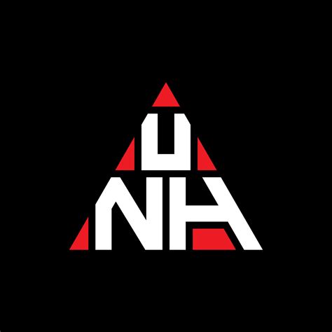 UNH triangle letter logo design with triangle shape. UNH triangle logo design monogram. UNH ...