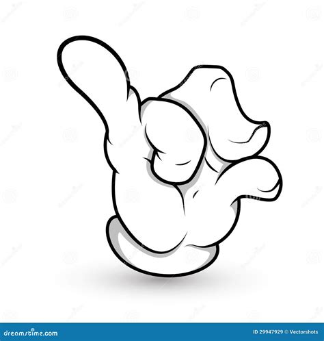 Cartoon Hand - Finger Pointing Pinch - Vector Illustration Royalty Free ...