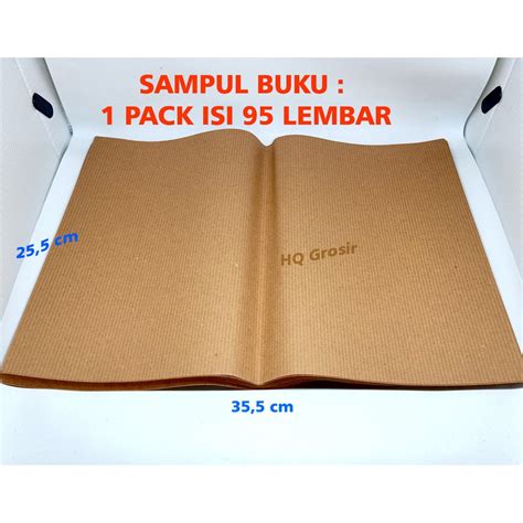 Jual Sampul Buku Tulis Coklat ukuran Kuarto - 1Pack isi 95lembar ...