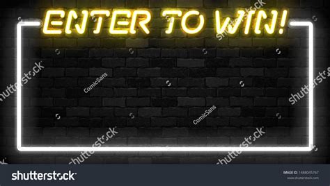 Vector Realistic Isolated Neon Sign Enter Stock Vector (Royalty Free ...