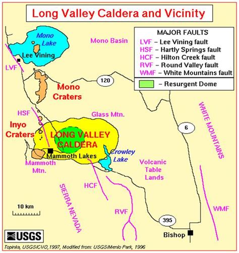 Long Valley Caldera Plate Boundary