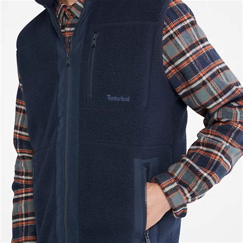 High-pile Fleece Gilet for Men in Navy | Timberland