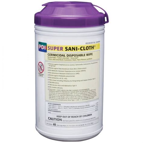 SUPER SANI-CLOTH? SURFACE DISINFECTANT PREMOISTENE