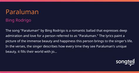 Meaning of Paraluman by Bing Rodrigo