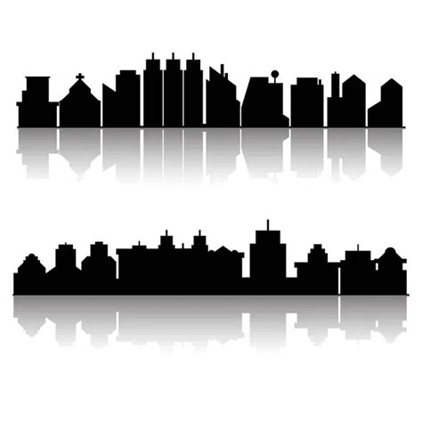 Vector Illustration Cityscape Silhouette Stock Vector by ©loopang 281326596