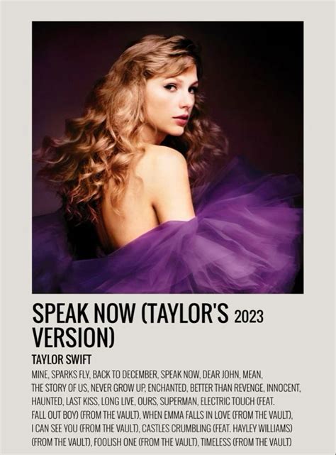 Taylor Swift Vault Tracks Speak Now