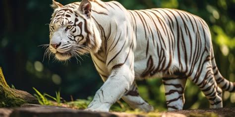 Premium Photo | White Tiger Natural Habitat Portrait