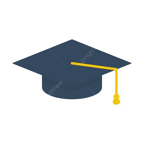 Graduation Cap Flat Vector Art PNG, Graduation Cap Png In Flat Style, Graduation Cap, Graduation ...