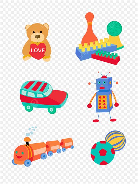 Cartoon Cute Set Of Childrens Toy Elements, Kids Toys, Element Design, Cute Cartoon PNG ...