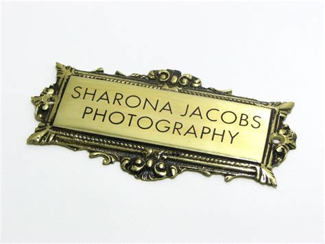 Personalized Solid Brass Door Name Plates Rectangle Writing Space Door ...