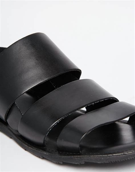 ALDO Alaydia Leather Sandals in Black for Men - Lyst