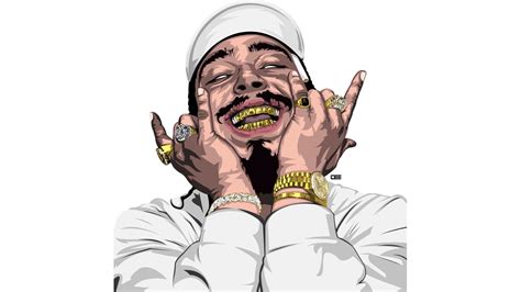 Post Malone Cartoon Wallpapers on WallpaperDog