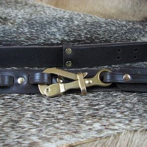 Pelican Hook Leather Belt in Chocolate Water Buffalo - Etsy