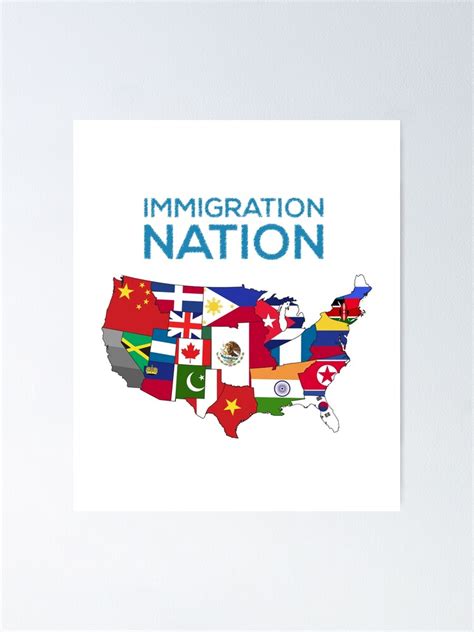 "USA Immigration Nation" Poster for Sale by thewishdesigns | Redbubble